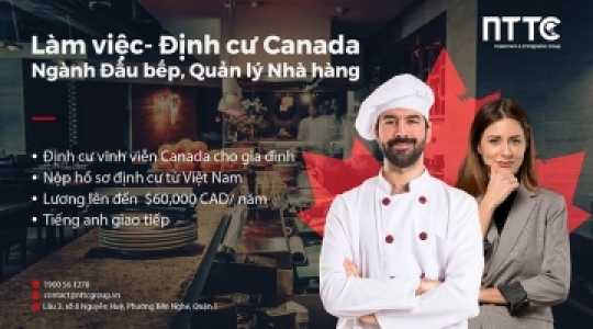 Làm Việc Nhận Thẻ Xanh Canada Ngành Quản Lý Nhà Hàng, Đầu Bếp 